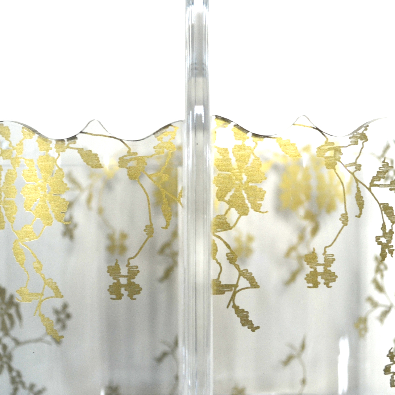 Acrylic Utensil Holder with Gold Lace Rose UNeed