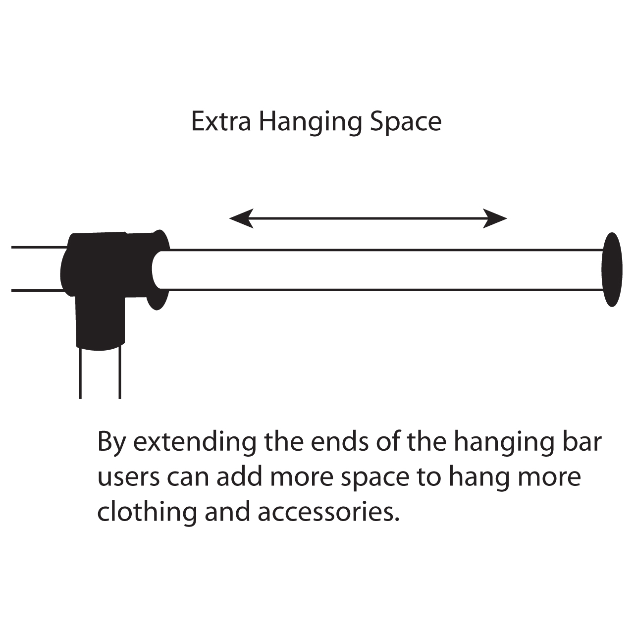 Garment Rack Extender Extendable Double Garment Rack | U-Need